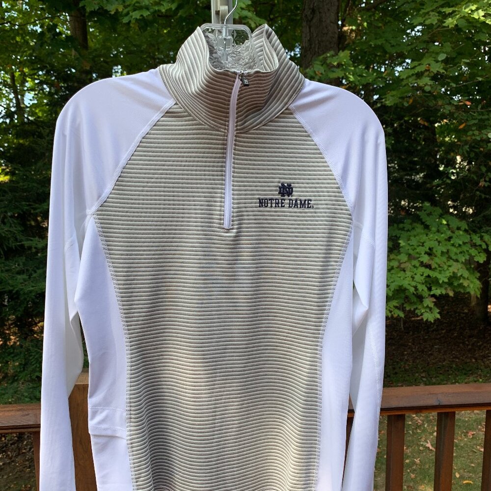 Univ. Notre Dame Cutter & Buck Women's Forge Tonal 1/4-Zip Pullover, Size XS